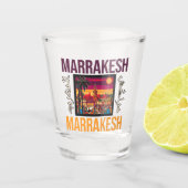 Marrakesch Marokko Souvenir Tourismus Reisegewerbe Schnapsglas (Vorderseite)