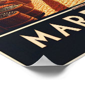 Marrakesch Marokko Vintages Marktplaner Poster (Ecke)