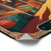 Marrakesch Marokko Vintages Marktplaner Poster (Ecke)