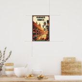Marrakesch Marokko Vintages Marktplaner Poster (Küche)