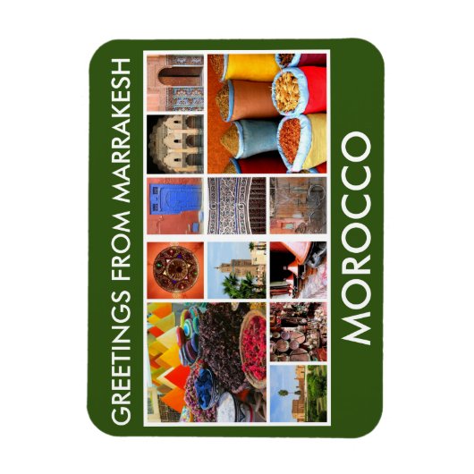 Marrakesch-Morocco-Grüße Magnet (Vertikal)