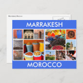 Marrakesch-Morocco-Szenen Postkarte (Vorne/Hinten)