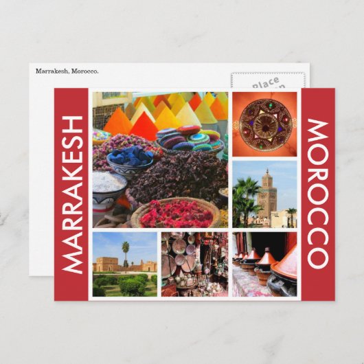 Marrakesch Postkarte (Vorne/Hinten)