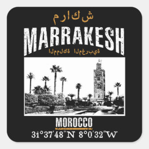 Marrakesch Quadratischer Aufkleber