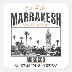 Marrakesch Quadratischer Aufkleber