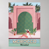 Marrakesch-Reiseplakat Poster (Vorne)