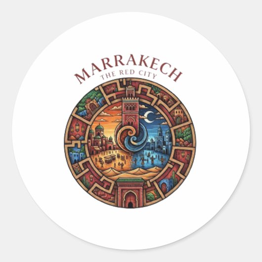 MARRAKesch Runder Aufkleber (Vorderseite)