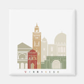 Marrakesch-Skyline-Plakat Magnet (Vorne)