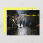 Marrakesch-Souk in Marokko Postkarte (Vorne/Hinten)