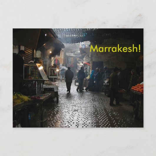 Marrakesch-Souk in Marokko Postkarte (Vorderseite)