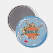 Marrakesch Stadt kleiner Planet Marokko Architektu Magnet (Vorderseite/Rückseite)