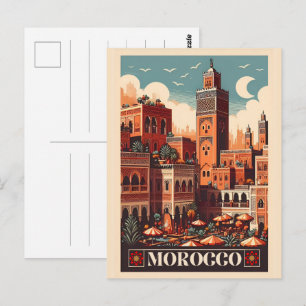 Marrakesch Stadt marokkanische Geschenke Postkarte
