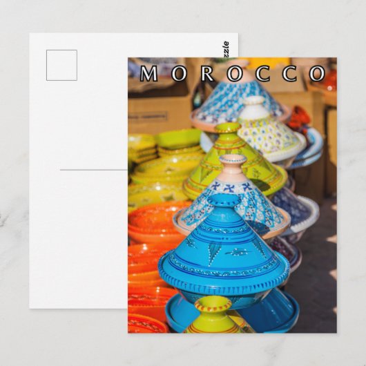 Marrakesch Tajin Pottery Postkarte (Vorne/Hinten)