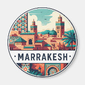 Marrakesh Morocco Travel Magnet (Vorne)