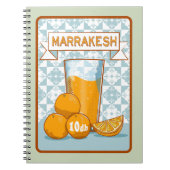 MARRAKESH Orange Juice Retro Poster Notizblock (Vorderseite)