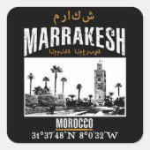 Marrakesh Quadratischer Aufkleber (Vorderseite)