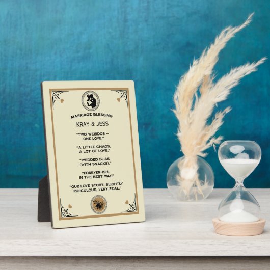 Marriage Blessing Gift Fotoplatte (Seite)