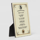 Marriage Blessing Gift Fotoplatte (Seite)