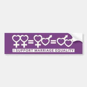 Marriage Equality / One Love custom bumpersticker Autoaufkleber