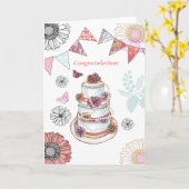Marriage greeting card karte (Gelbe Blume)