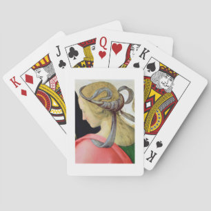 Marriage of the Virgin, detail showing one of the Spielkarten