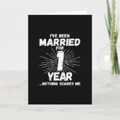 Married 1 Year Funny 1st Anniversary Karte (Vorderseite)