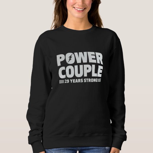 Married 29 Years Power Couple 29th Anniversary Hus Sweatshirt (Vorderseite)