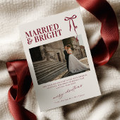 Married and Bright Newlywed Christmas Card Einladung