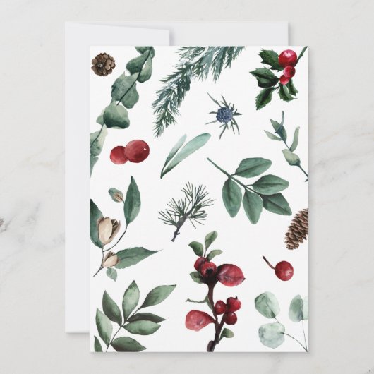 Married And Merry Holiday Christmas Foto Einladung (Rückseite)