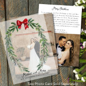 Married and Merry Mr and Mrs Christmas Card Pergament Einladungen