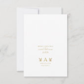 Married & Bright Christmas Initial Newlyweds Photo (Rückseite)