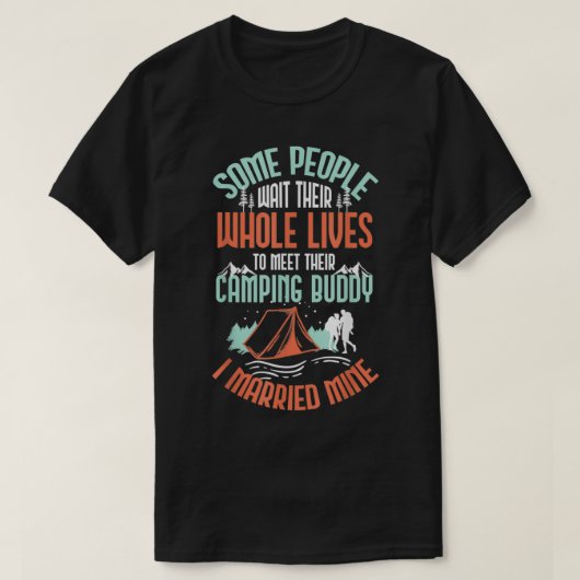 Married Camping Buddy T-Shirt (Design vorne)