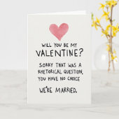 Married Couple Funny Valentine Card Karte (Gelbe Blume)