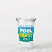 Married in Las Vegas Honeymoon Pool Party Acryltrinkbecher (Rückseite)