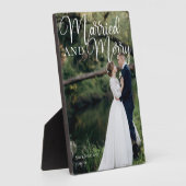 Married Merry Wedding Foto von Elegant White Scrip Fotoplatte (Seite)