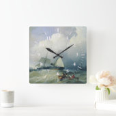 Marrine Battle Clock Quadratische Wanduhr (Zuhause)