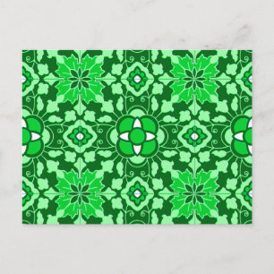 Marrokanischer Blumenstrauß, Licht und dunkles Jad Postkarte