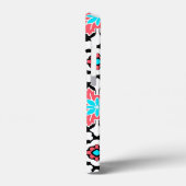 Marrokanischer Blumenstrauß, Schwarz, Weiß und Kor Case-Mate iPhone Hülle (Rückseite / Links)