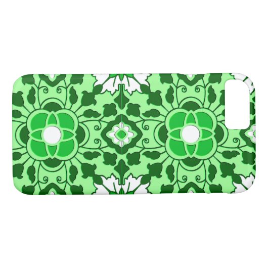 Marrokanischer Blumenstrauß, Smaragd und Limetteng Case-Mate iPhone Hülle (Rückseite (Horizontal))