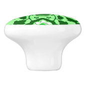 Marrokanischer Blumenstrauß, Smaragd und Limetteng Keramikknauf (Seitenansicht)