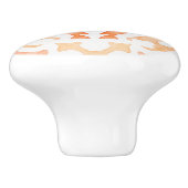 Marrokanischer Kachel in Orange Keramikknauf (Seitenansicht)