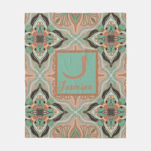 Marrokanischer Pastell Personalisiert Fleecedecke (Vorderseite)