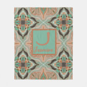 Marrokanischer Pastell Personalisierte Felle Fleecedecke (Vorderseite)