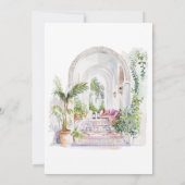 Marrokanischer Patio Wasserfarbene Einladung (Rückseite)