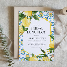 Marrokanischer Tile und Lemon Bridal Luncheon Einladung