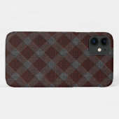 Marrom-Crostartan kariert mit leicht grauem Relief Case-Mate iPhone Hülle (Rückseite (Horizontal))