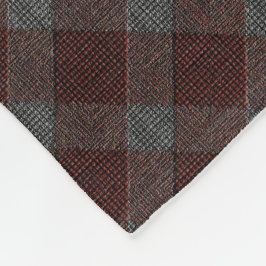 Marrom-Crostartan kariert mit leicht grauem Relief Fleecedecke