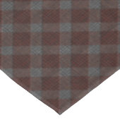 Marrom-Crostartan kariert mit leicht grauem Relief Tischdecke (Schrägansicht)