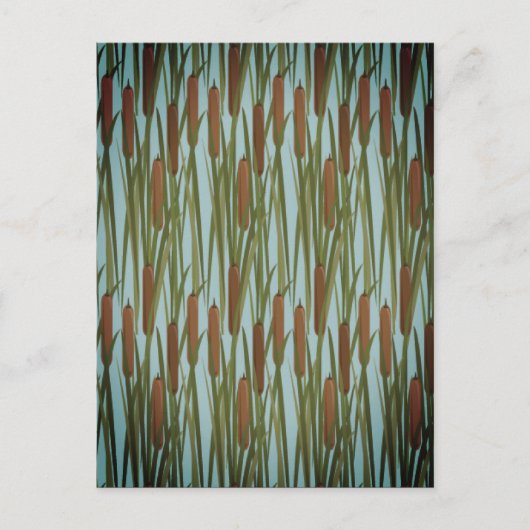 Marron Blume Geometric Nahtlos texturiert Postkarte (Vorderseite)