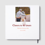 Marron Bogen jubelt zu 40-jähriger Hochzeit Gästebuch (Rückseite)